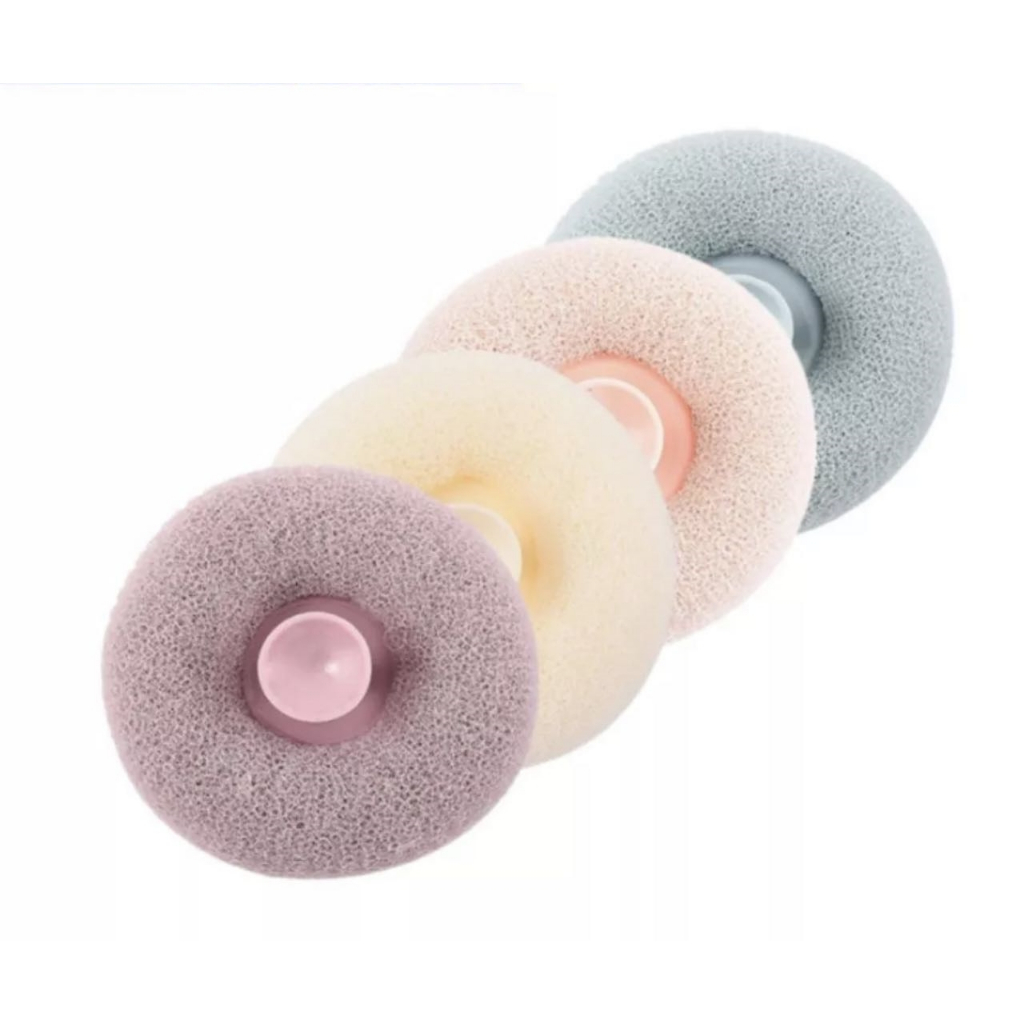 Bucha de Banho Esfoliante com Ventosa e Massageador de Silicone