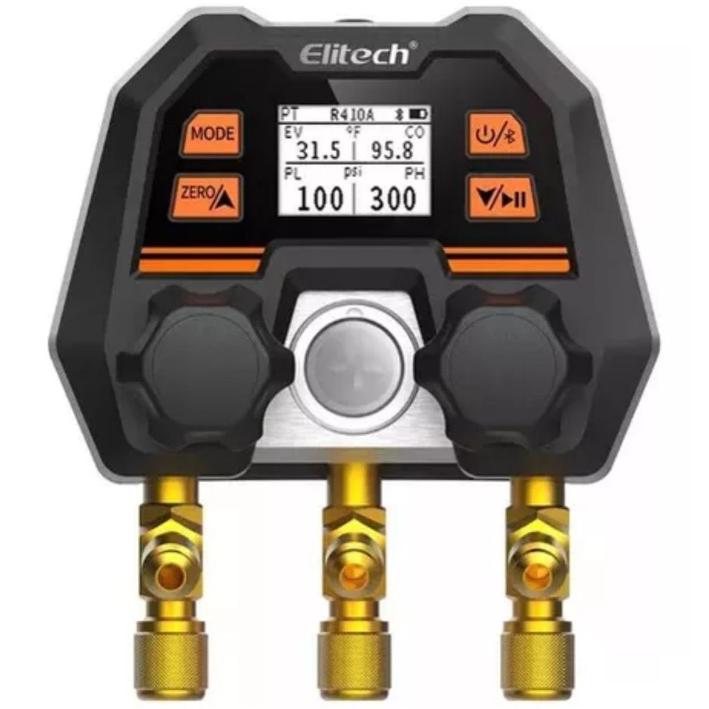 Manifold Digital Elitech Ms-100 Bluetooth 2 vias com estojo promoção Ar condicionado