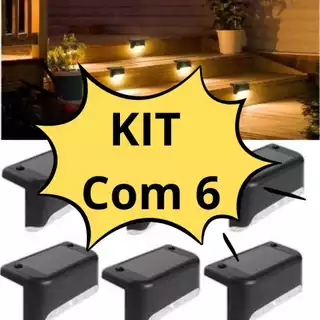 KIT COM 6 Balizador LED de LUZ QUENTE LED Carregamento Solar Para Área Externa Coisas Diferentes para Casa MT078 (4)