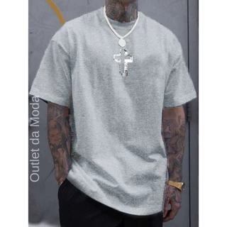 Camiseta Masculina Cruz c200 BCO Camisa 100% algodão