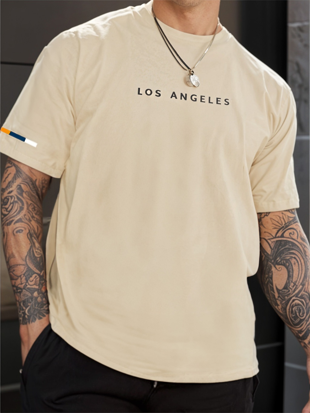 Canotta Uomo Los Angeles California - Gilet Blu In Cotone, Urban Streetwear, Taglie M-3XL