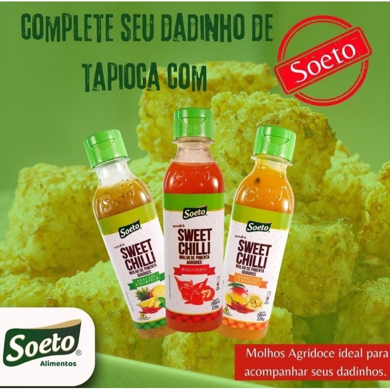 Molho de pimenta agridoce.Trio sweet chilli Soeto sabores