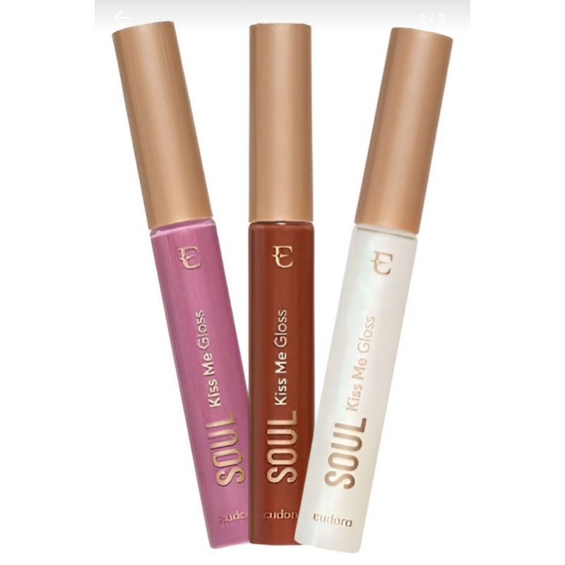 Kit 3 Gloss Soul Kiss Me Doces Finos - Eudora 