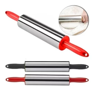 Pau de macarrao Rolo para massas INOX Pizza Massas pães Antiaderente facil manuseio e limpeza 35 centimetros