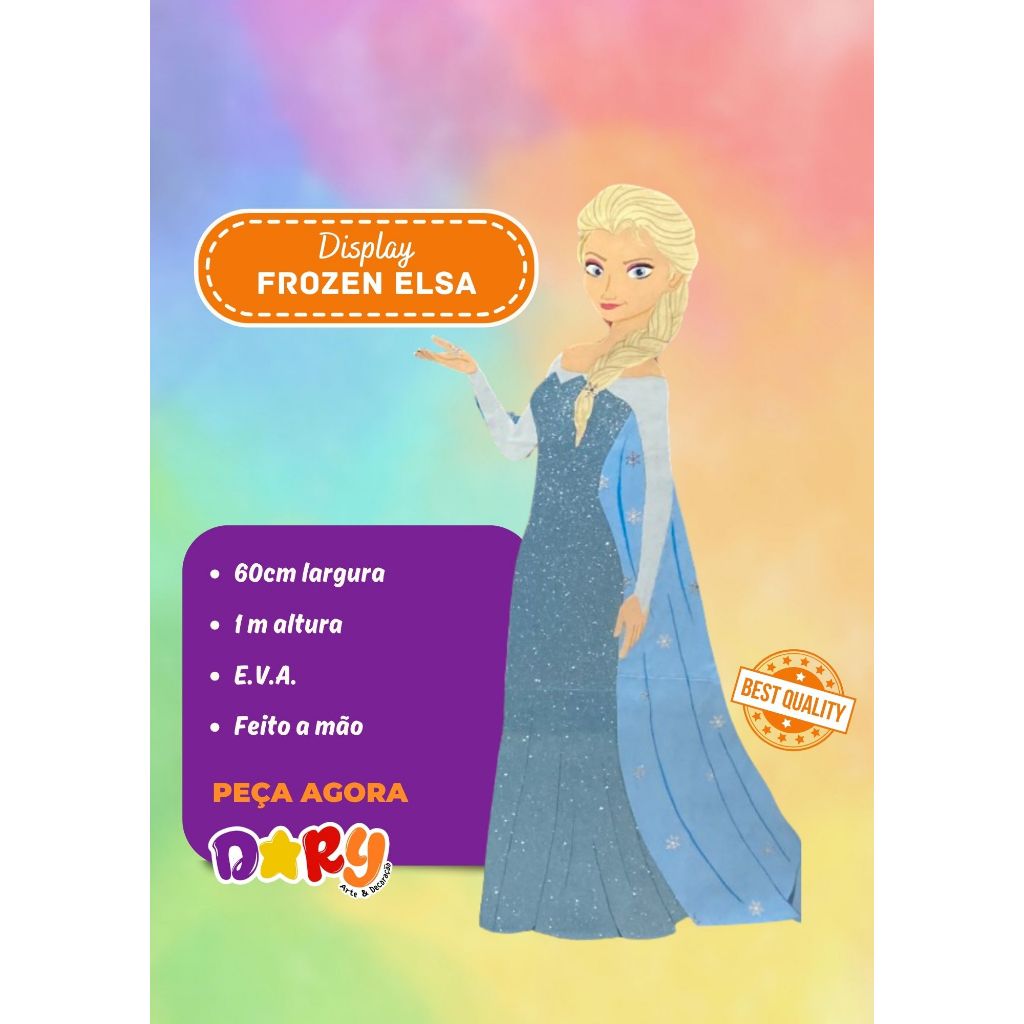 Display Aplique Elsa desenho Frozen feito de EVA | Shopee Brasil