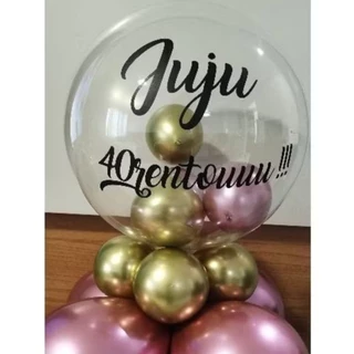 KIT Arranjo de Balão Personalizado Completo com Vinil Adesivo - Nome e Idade,ou a Frase que preferir