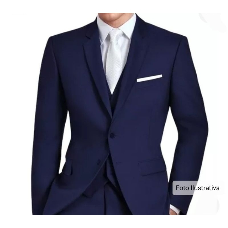 Paletó Blazer Masculino Social Azul Marinho | Shopee Brasil