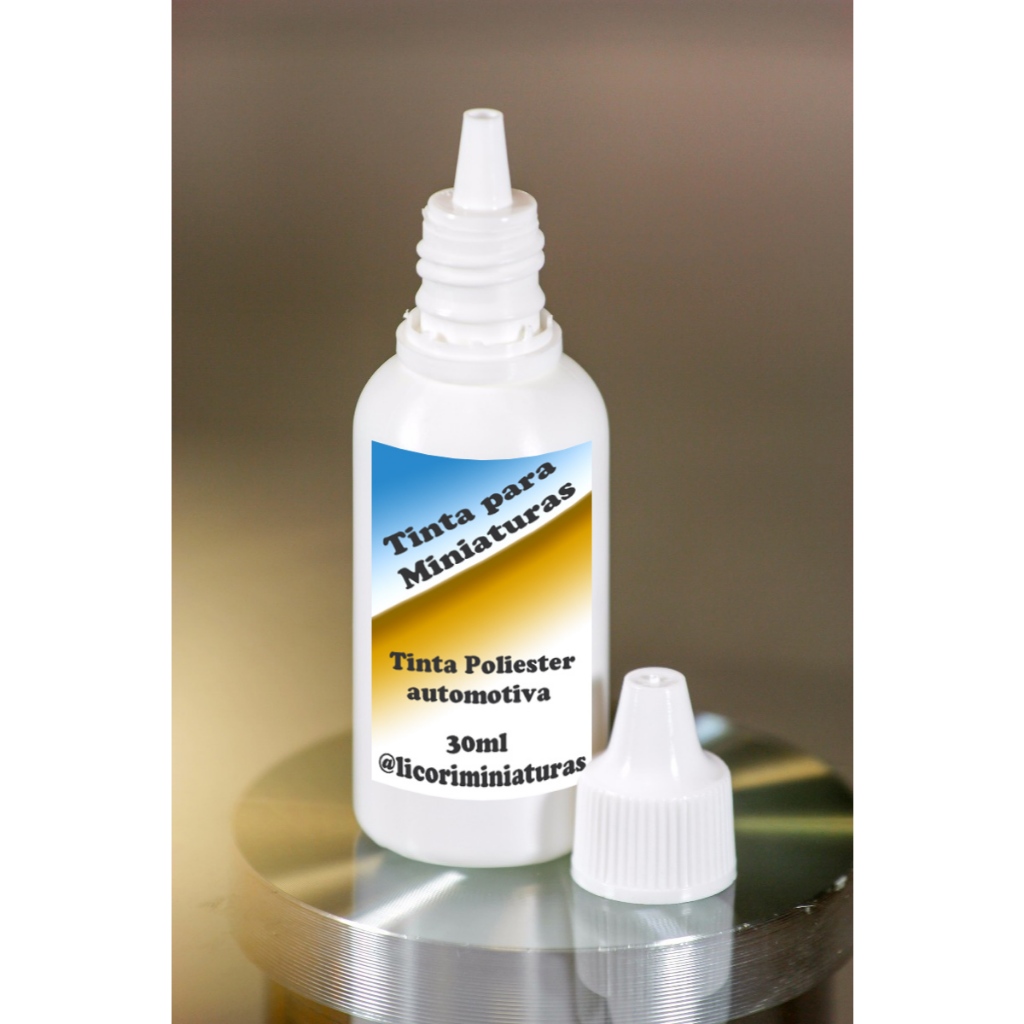 Tinta Automotiva Poliéster 60ml para Miniaturas aerógrafo