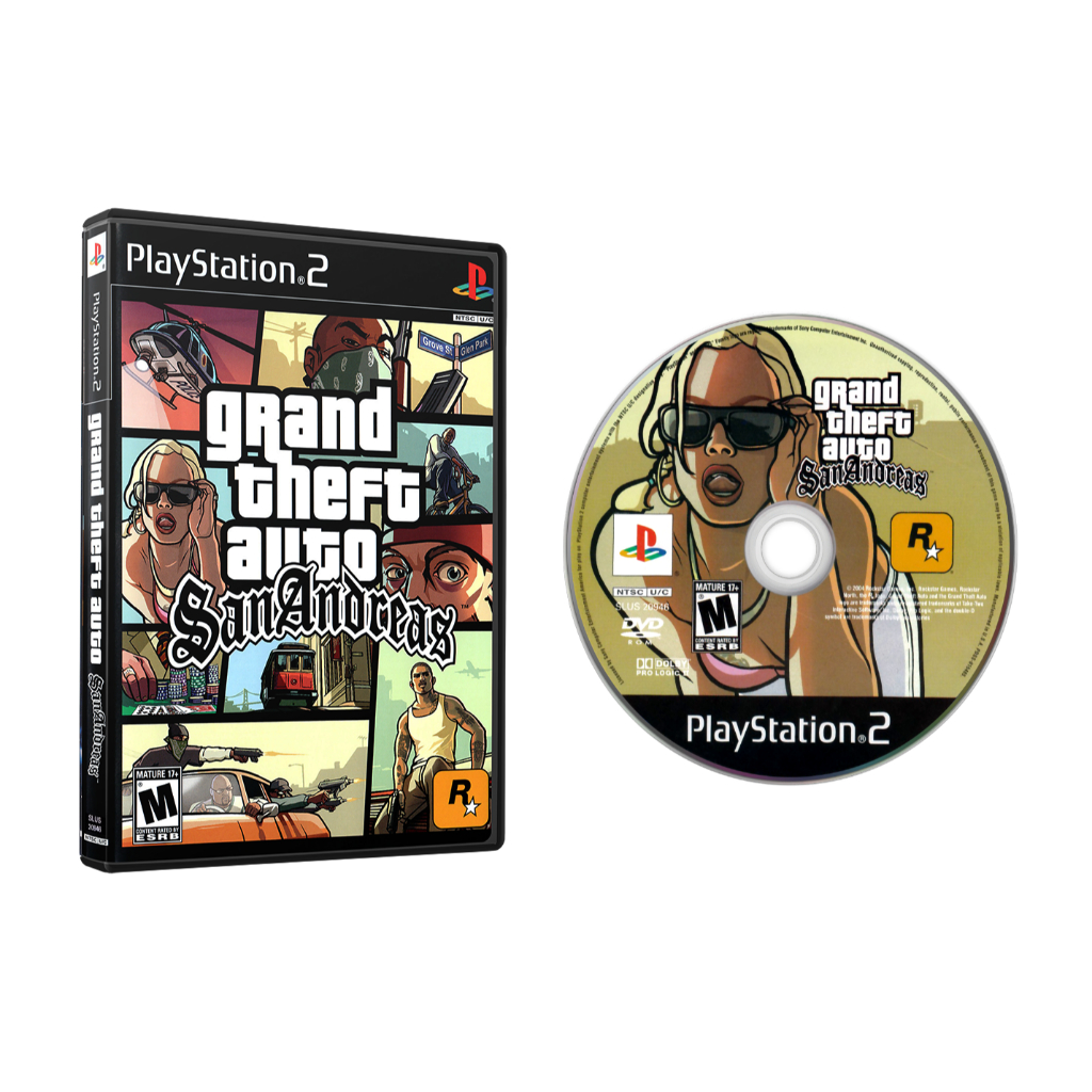 Jogo GTA Grand Theft Auto San Andreas Para Playstation 2 Ps2 Fat Slim