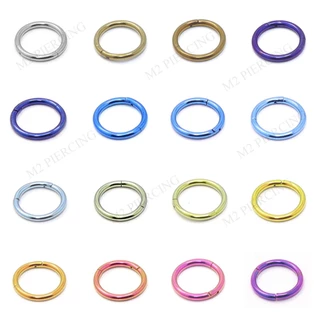 Piercing Argola Articulada Click Titânio Natural, Dourada, Rosê, Bronze + 11 Cores