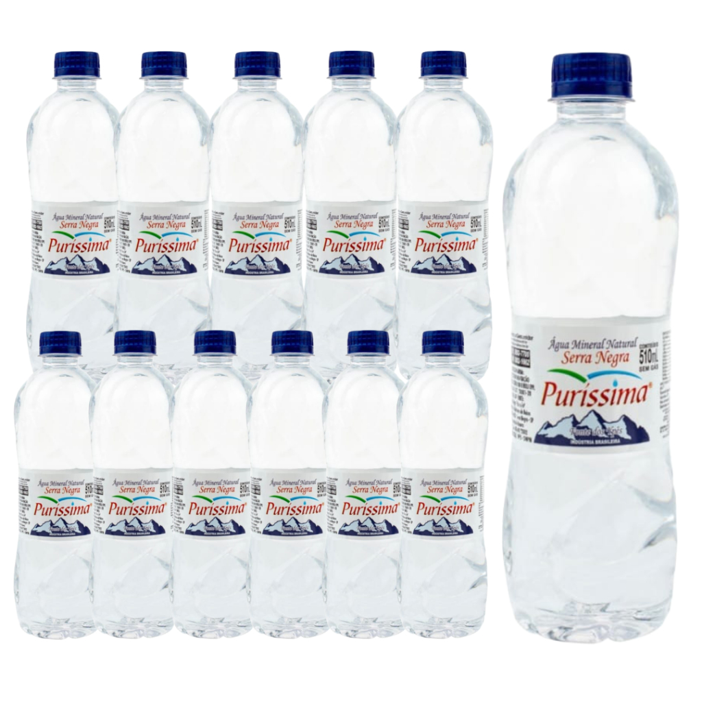 Agua Mineral Serra Negra Puríssima S/Gás 510ML Fardo 12unidades ...