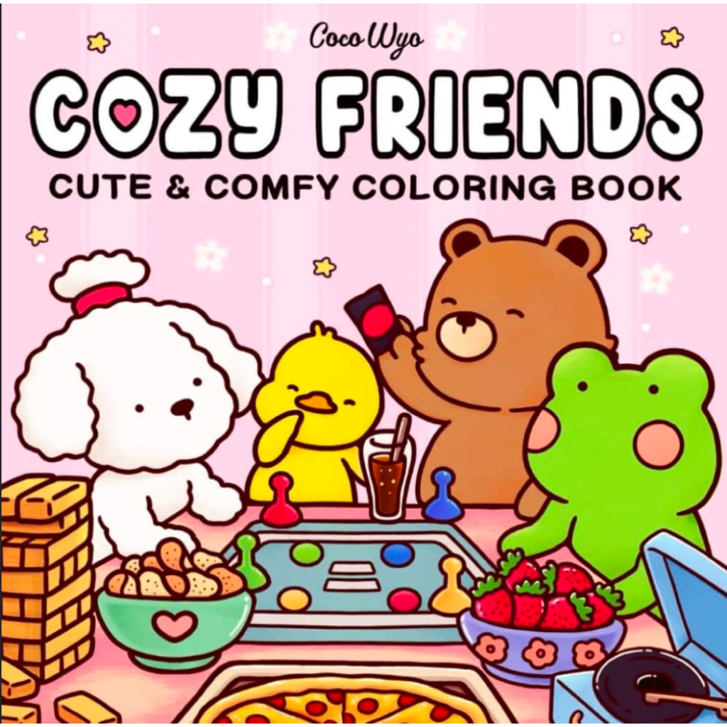 Livro de Colorir Cozy friends - Animais fofos e fáceis de pintar - 43 ...