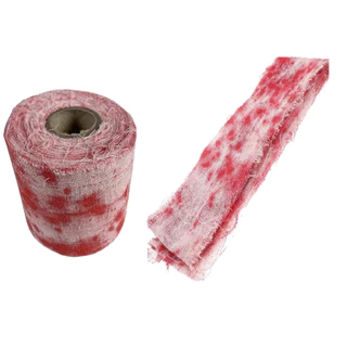 Bandagem de Sangue Artificial 5m Halloween Decoração Fantasia