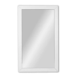 Espelho Moldura Branca de Madeira 36x60 - Clássico Médio Lavabo Banheiro, decoração de casa elegante