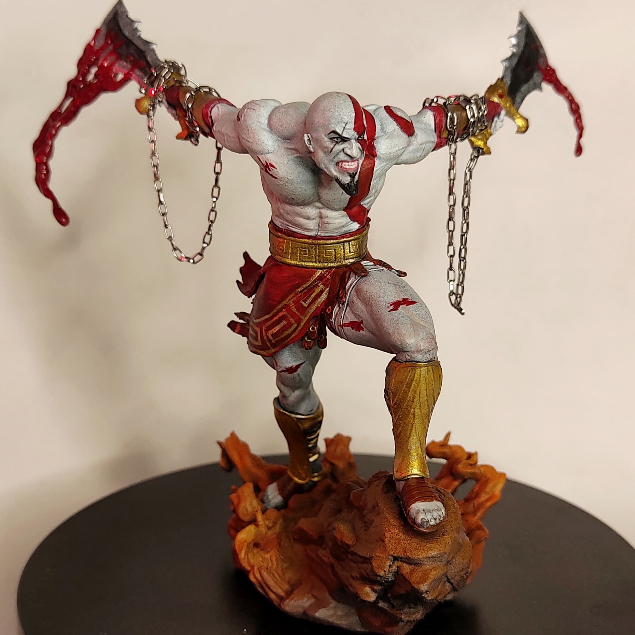 Estátua Kratos God of War Clássico 12 cm