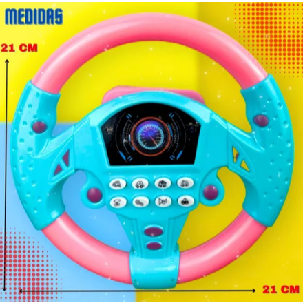 Volante Musical Infantil Bebê Interativo Educativo Com Luzes e Sons