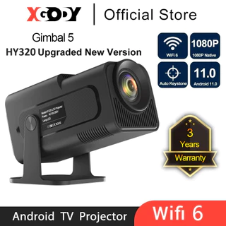 XGODY HY320 Projetor Portátil Nativo 1080P 4K HD WiFi 6 BT5.0 Android 11 Projetor Home Theater Outdoor Magcubic