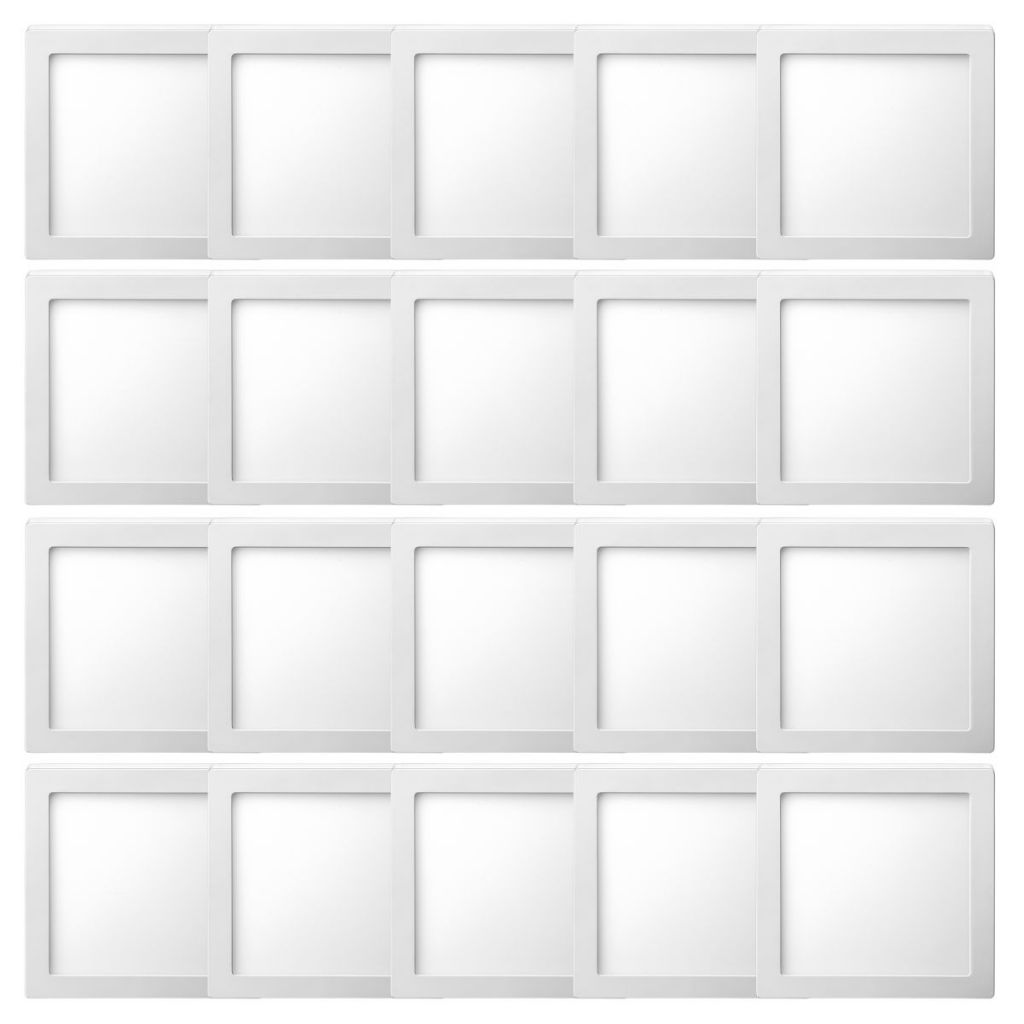 Kit 20 Luminária Painel Plafon Sobrepor Quadrado Led 18w Bivolt ELGIN