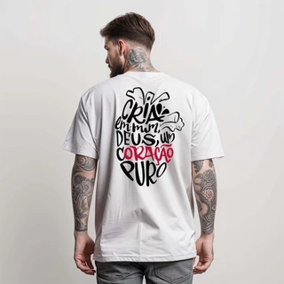 Camiseta T-Shirt Masculina Camisa CORÇÃO PURO Manfinity DIVERSE ESTILOS 100% Algodão Street Wear