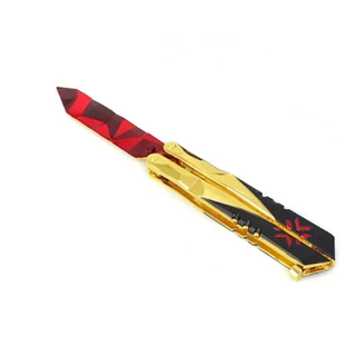 Butterfly Knife Champions 2022 Valorant Faca de Manobras Fio Metal Sem corte