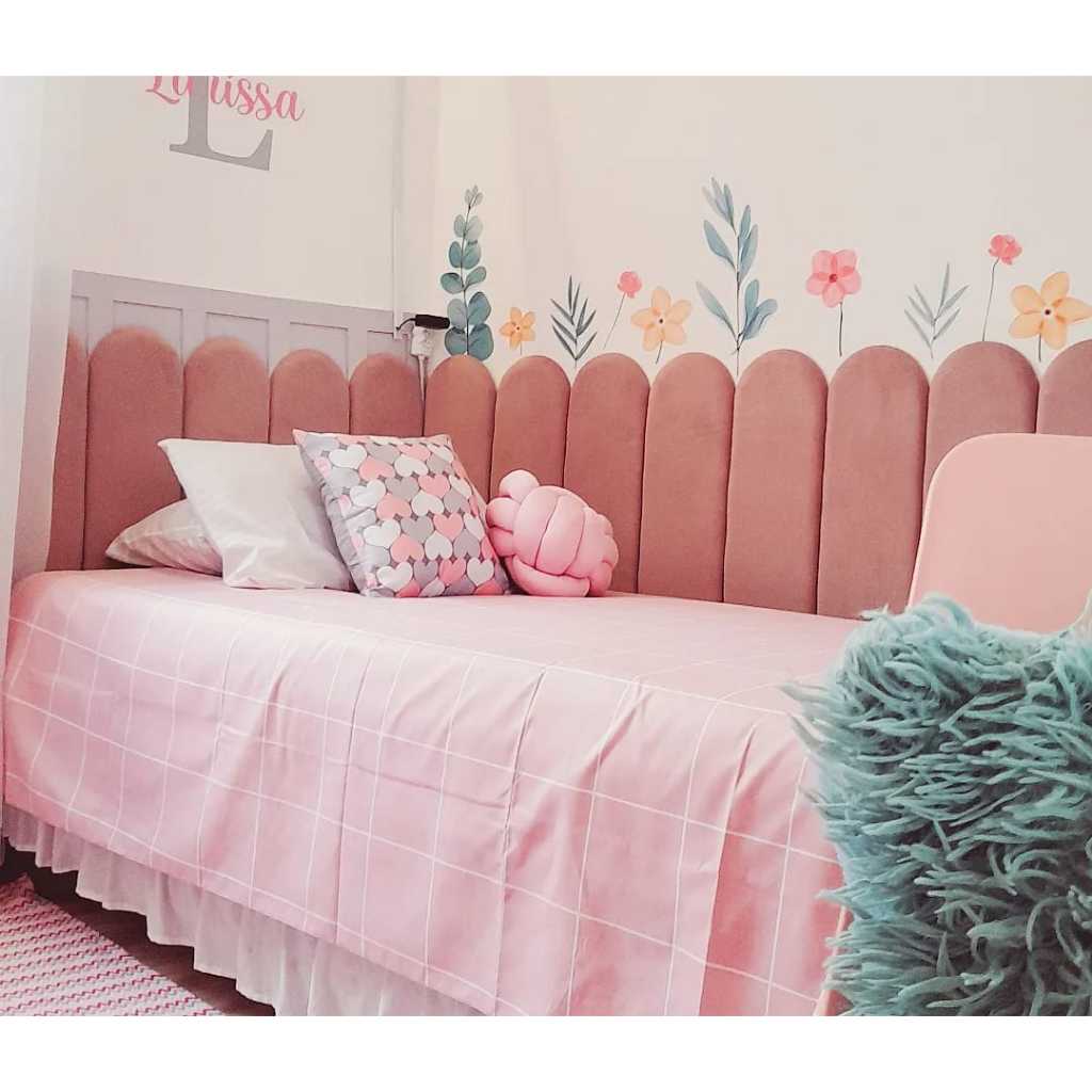 Kit 7 Cabeceiras Estofada Cama box Casal Adesivo | Shopee Brasil