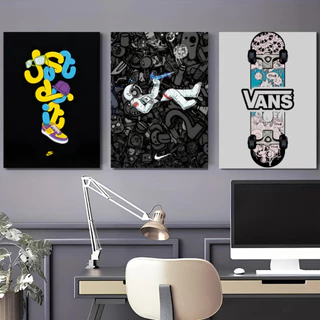 Kit 3 Placas Decorativas Grande Roupas Marca Masculino, Quadros Loja, Estilo, Decoração Quarto A3 A4