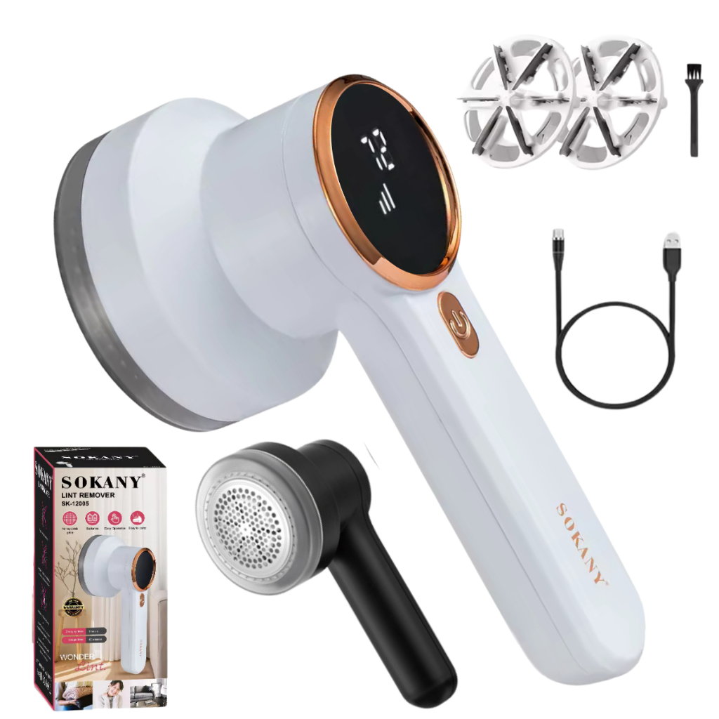 Papa Bolinhas Tira Pelos Removedor de Fiapos Elétrico tela LCD 3 Níveis e Lâmina Reserva