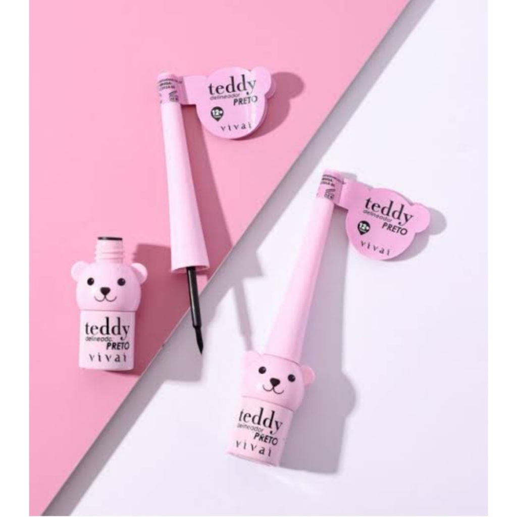 Delineador teddy Preto - Vivai. | Shopee Brasil