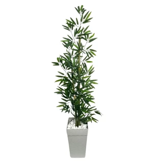 Planta Artificial Bambu Mosso e Vaso de Polietileno