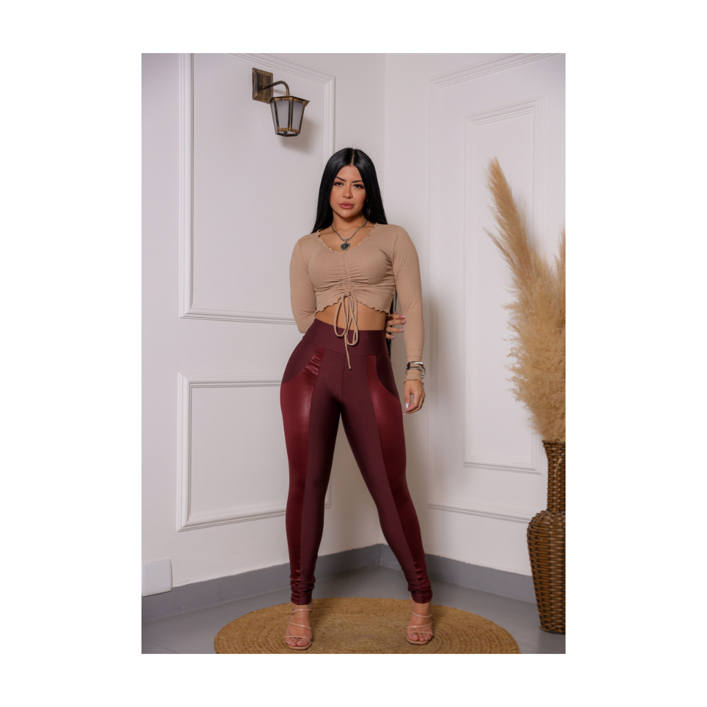 Marrom Escuro Legging Montaria Marrom Calça Legging Montaria