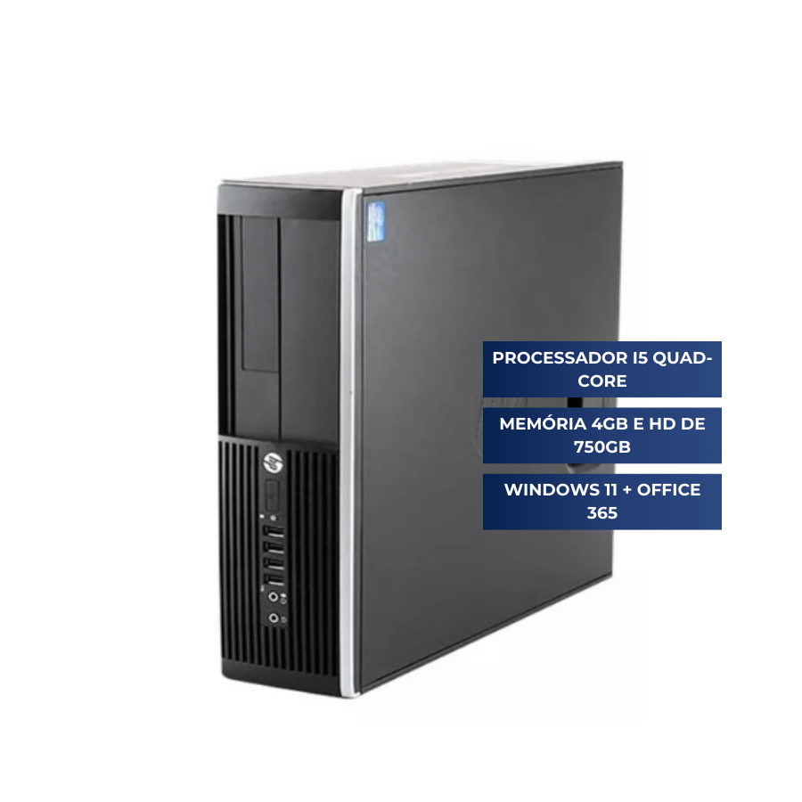 Computador PC HP I5 Quad-core Memória 4GB HD 750GB Windows 11 +