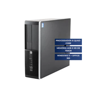 Computador PC HP I5 Quad-core Memória 4GB HD 750GB Windows 11 + Office 365 com Garantia