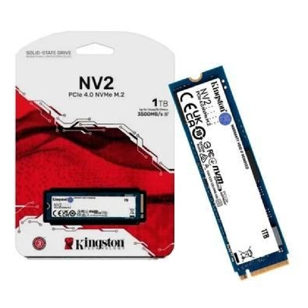 SSD Kingston NV2 1TB NVMe M.2 2280 (Leitura até 3500MB/s e Gravação até 2100MB/s)