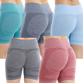 KIT 3 Shorts Levanta Bumbum Feminino Academia Yoga Fitness