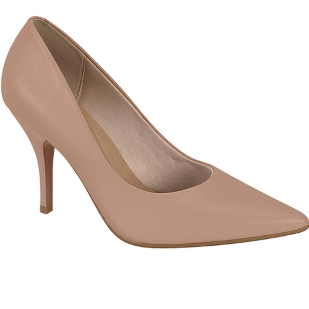 Sapato Beira Rio Scarpin Clássico Salto Alto 9CM Napa Turim