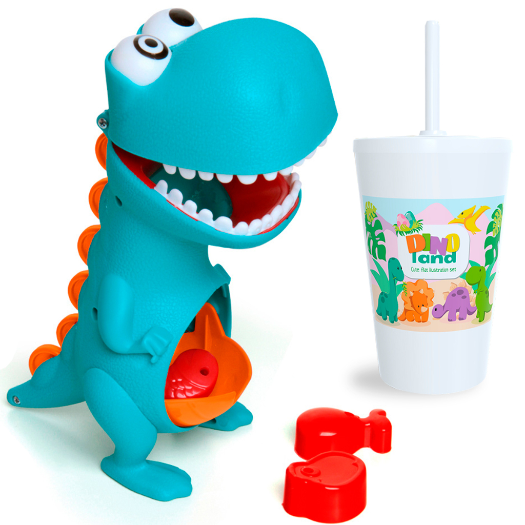 Boneco Dino Papa Tudo Educativo e Didático Série Brinquedos para Bebês Menina e Menino Elka