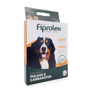 Antipulgas Fiprolex Drop Spot Cães +40kg 4,02ml 1 Pipeta Ceva em Oferta na Shopee