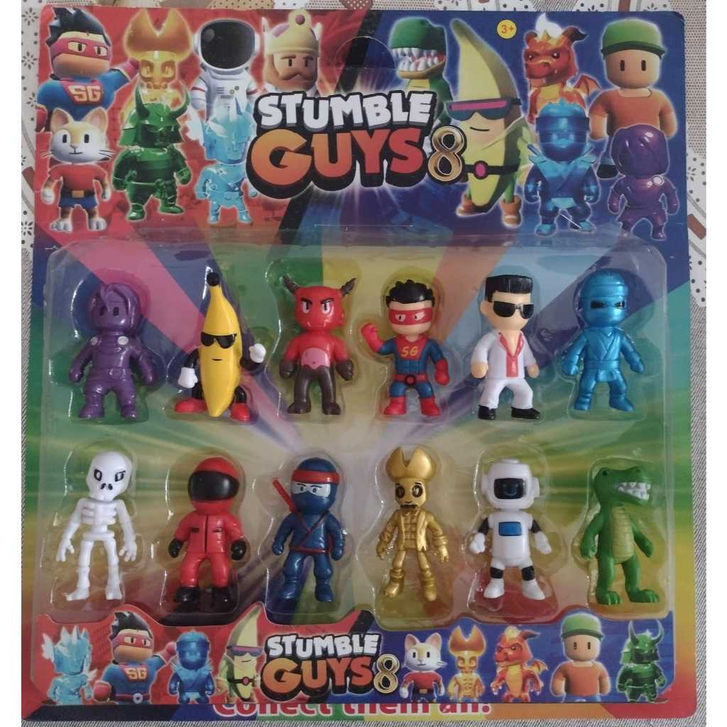 Stumble Guys Bonecos Miniatura 12 Personagens Figuras Ação | Shopee Brasil