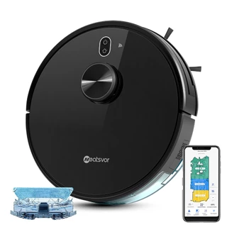 Neatsvor X600 robo aspirador e passa pano, mapeamento inteligente,Armazena Vários Mapas, Suporta Carregamento Automático, Retoma a Limpeza, Modos de Limpeza Personalizados