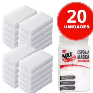 Kit Esponja Mágica de Melamina Importada Bucha Limpa Pesado