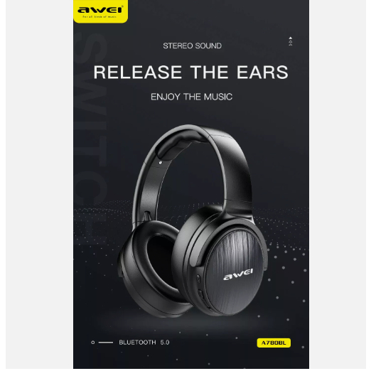 Fone De Ouvido Bluetooth 5.0 Sem Fio Estéreo Bass 12 Horas Awei A780bl