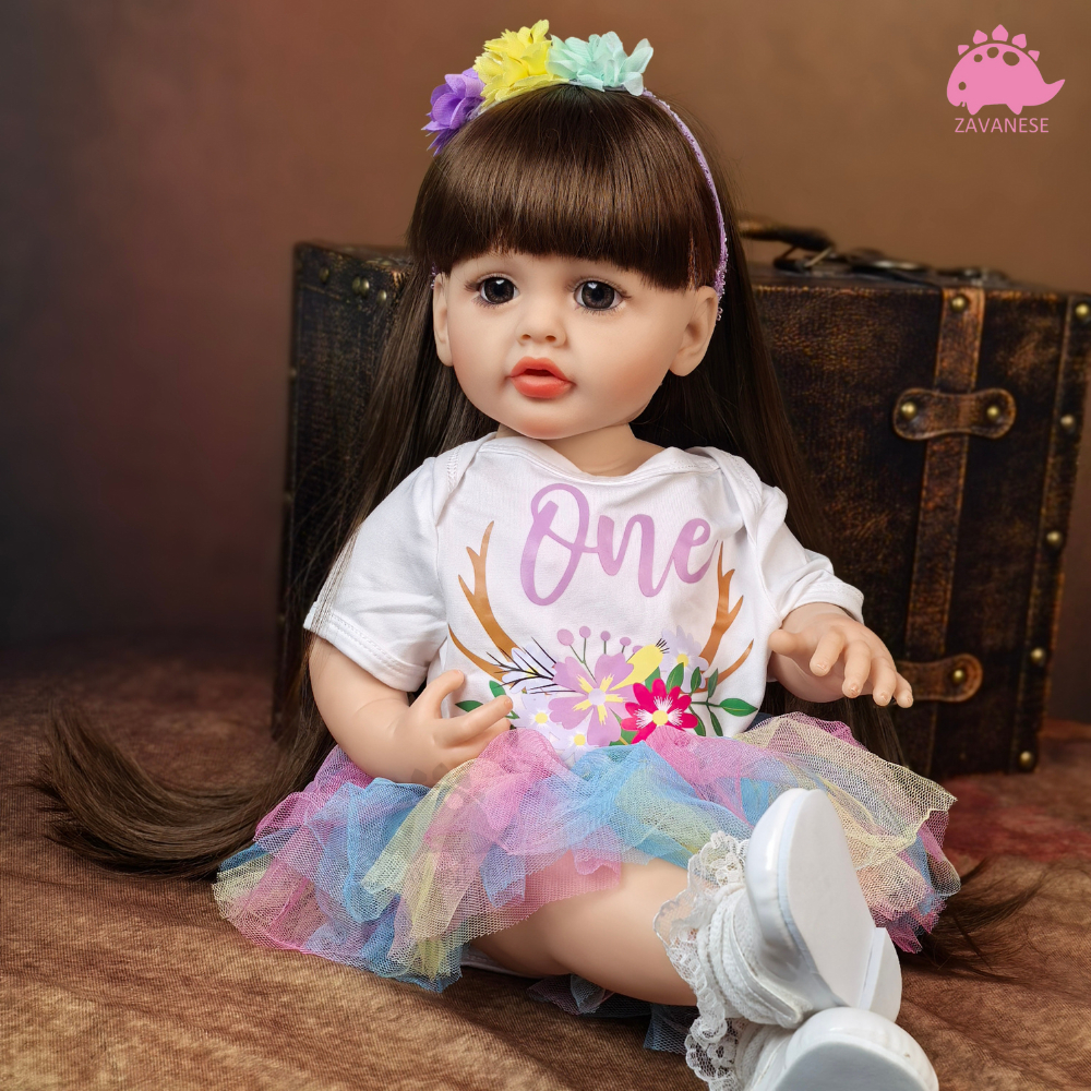 Bonecas Reborn Realistas De 46 Cm Com Acabamento Boneca Felicia Girl Pele 3D Veias Visíveis Vinil Realista Brinquedo Art