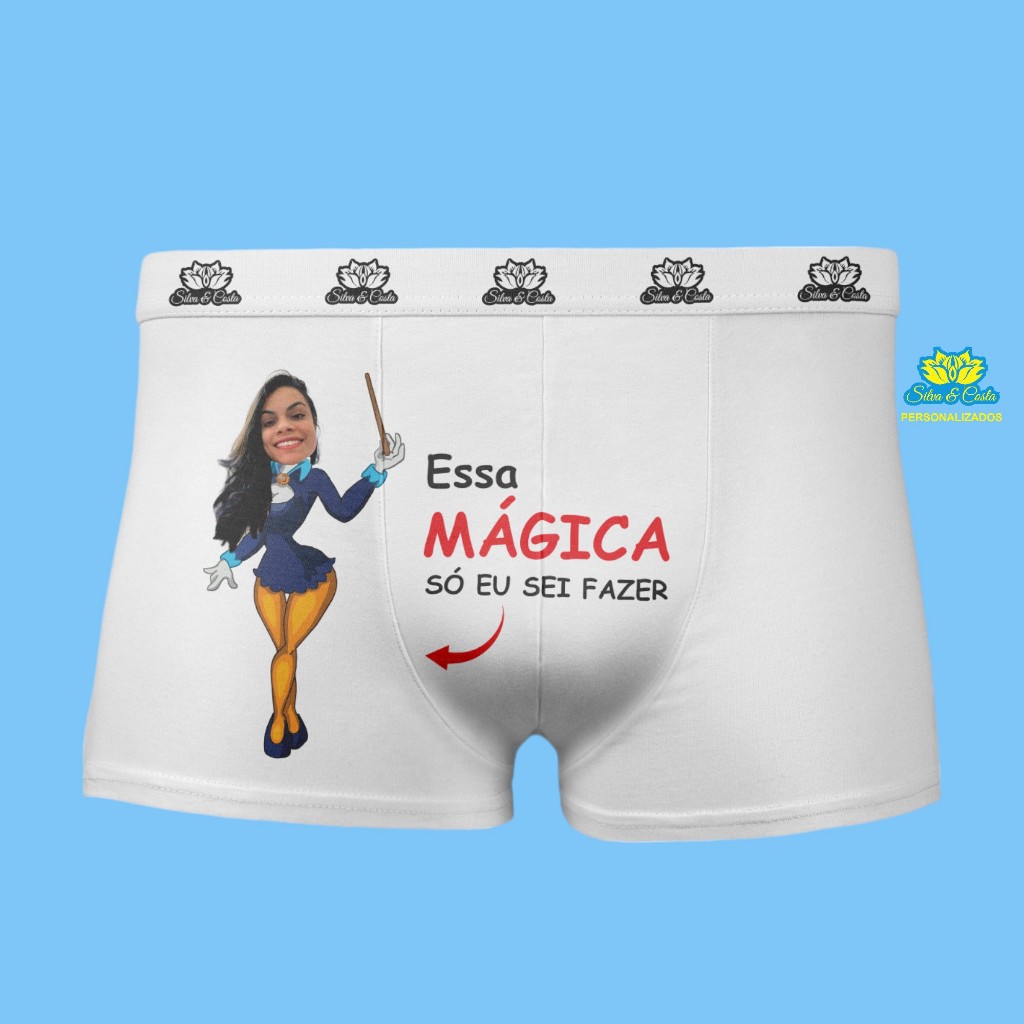 Cueca Box Personalizada Essa Magica eu Sei Fazer com Foto Presente Casal Namorados Presente Criativo