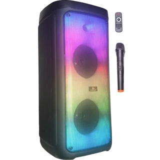 Caixa de Som Grande Bluetooth Torre Amplificada Portatil Microfone Sem Fio Karaokê