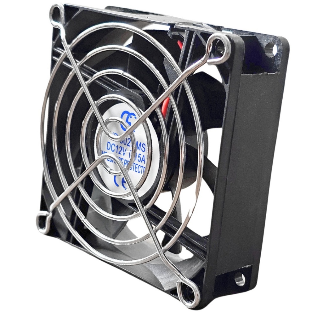 4X Micro Ventilador 80x80 12V Cooler Fan Ventoinha 80x80x25 12V C/ GRADE