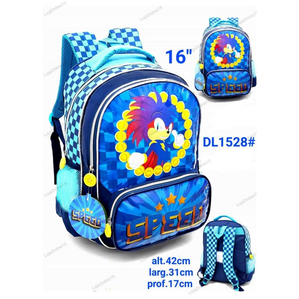 Mochila Infantil Menino Grande Escolar De Costas, Infantil Speed Estilo ...