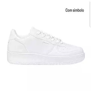Tenis Masculino Feminino Esportivo Casual Branco Leve Treino Confortavel Promoçao com Simbolo