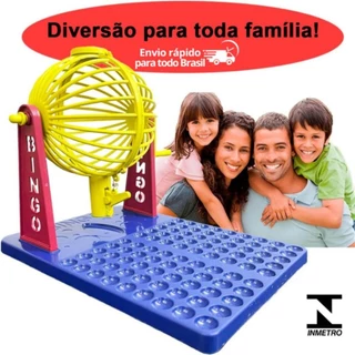 BINGO 24/48 Cartelas Coloridas + 90 Bolinhas + 1 Globo Giratório Jogo Criança Brinquedo Infantil