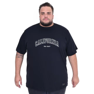 Camiseta camisa plus size masculina california 100% algodão G1 ao G11