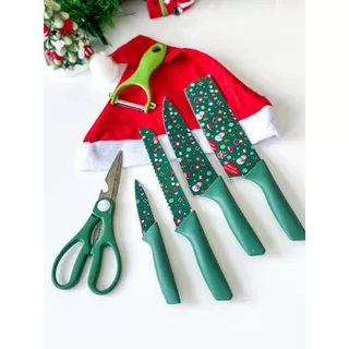 Kit de facas de NATAL 6 peças talheres natalinos natal ceia de natal Envio Imediato